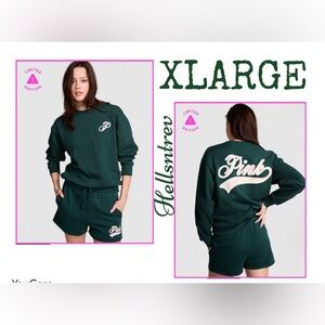 Victoria’s Secret PINK FRIDAY LIMITED EDITION Ivy Fleece Crew Sweatshirt XLARGE